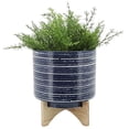thumbnail image 4 of Sagebrook Home 14765-03 CERAMIC 10" PLANTER ON STAND, BLUE, 4 of 4