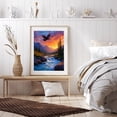 thumbnail image 6 of Diamond Art Kit for Adults, Sunset Over Mountain Stream Diamond Painting for Adults Beginners, 5D DIY Diamond Art Painting Kits, Colorful Diamond Painting Craft for Home Decor 12x16, 6 of 7