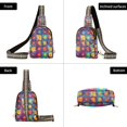 thumbnail image 7 of FORMRS Womens Crossbody Sling Bag Travel Daypack Shoulder Chest Backpack, Colorful Checkered Daisy, 7 of 7