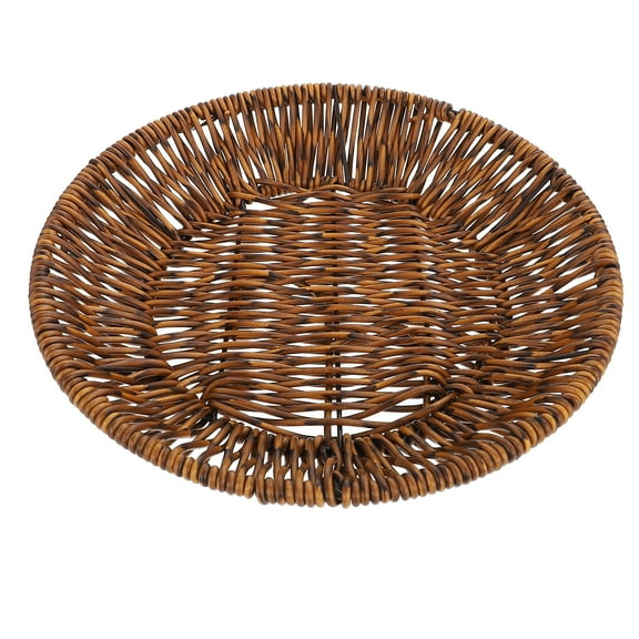 Home Storage Basket Round Shape Woven Fruit Basket Vegetable Woven Storage Basket