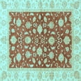 thumbnail image 1 of Ahgly Company Indoor Square Oriental Light Blue Traditional Area Rugs, 3' Square, 1 of 4