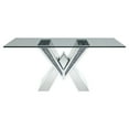 thumbnail image 2 of Acme Noralie Dining Table in Mirrored Faux Diamonds and Clear Glass, 2 of 9