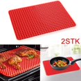 thumbnail image 1 of 2 baking mats pyramid pan silicone mat 41x29cm fat-free effect baking tray, 1 of 7