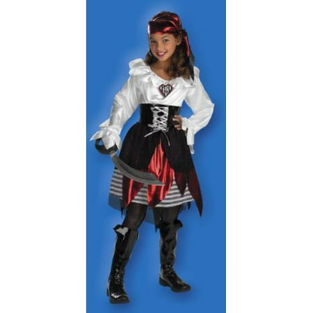 Pirate Lass Caribbean Wench Buccaneer Girl Fancy Dress Halloween Child Costume