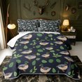 thumbnail image 2 of Manfei Green Billed Waterfowl Print Quilt King,Boys Mallard Duck King Coverlet Set,3pcs,1 Bedspread and 2 Pillowcases, 2 of 7