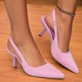thumbnail image 4 of Joernso Women's Kitten Heel Sandals Sexy Pointed Toe Dress Shoes Closed Toe Heeled Pumps with Ankle Strap for Wedding Party Office, 4 of 7