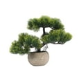 thumbnail image 3 of bonsái artificial, bonsái falso coleccionable, plantas artificiales, bonsái verde para interior, estantería de escritorio para oficina Verde oscuro, 3 of 8