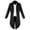 Black, variant on Men's Color Block Medieval Halloween Role Play Fake Two-Piece Tailcoat Jacket Black XXL