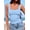 Light Blue, variant on FreshPretty Tank Tops for Women Casual Square Neck Summer Outfits Ribbed Fitted Camisole Shirt Sleeveless Workout Clothes