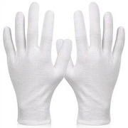 Paxcoo 6 Pairs XL .. White Cotton Gloves for .. Dry Hand Moisturizing Cosmetic .. Eczema Hand Spa and .. Coin Jewelry Inspection