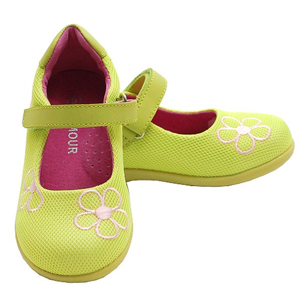 Sophias Style Toddler Little Girl Lime Green Mesh Flower