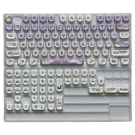 116PCS Mechanical Keyboard Keycaps Cartoon Keycap Set Heat Sublimated Customization
