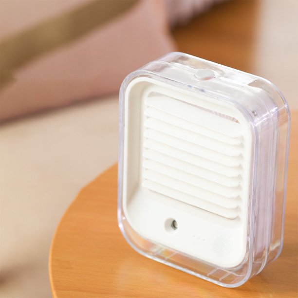 Teissuly Clearance Small Desk Fan With Mist Spray,LED Night Light,Electric Battery Operated Water Misting Fan,USB Rechargeable Portable Quiet Mini Desktop Table Cool Fan For Offi(White, ) Teissuly WER202308290490