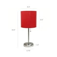 thumbnail image 6 of LimeLights Stick Lamp with USB charging port and Fabric Shade, Red, 6 of 10
