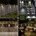thumbnail image 6 of JSOT 4 Pack Solar Step Lights Outdoor, 30 LED Stainless Steel Solar Stair Lights, Waterproof Outside Stair Light Backyard Decor for Garden Patio Yard Porch Staircase Walkway, White Light, 6 of 7