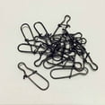 thumbnail image 1 of 100 Pcs Clips de Pêche en Acier Inoxydable Fastlock Clips Leurres Connecteurs d'Hameçons de Pêche, Noir, Taille 00, 1 of 8