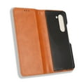 thumbnail image 3 of Decase for Samsung Z Fold 5 Case Leather Wallet, Z Fold 5 Wallet Case with Card Slots Flip PU Leather Card Holder Rugged Non-Slip Full Body Drop Protector Back Case with Pen Holder for Z Fold 5, Brown, 3 of 7