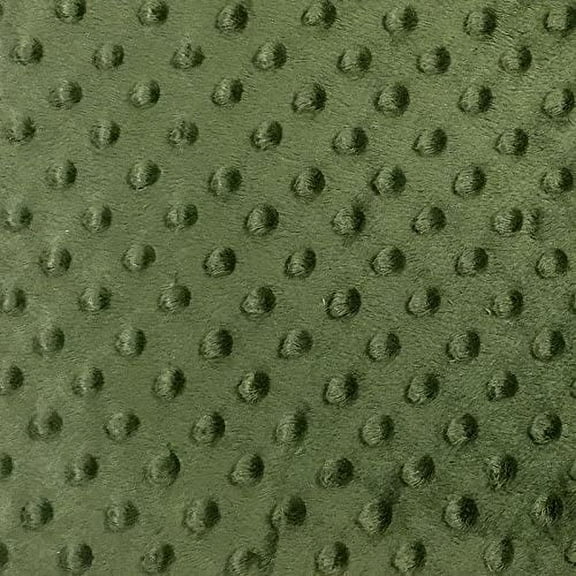 Valentina Textile Inc Snuggle Dots Minky 60 Inch- Fabric by The Yard(1 Yard, Dusty Olive)