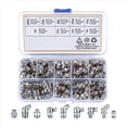 thumbnail image 2 of Kit de Accesorios de Engrase Métricos de 180 Piezas, Surtido de Zerk de Grasa Hidráulica M6 M8 M10 45 de 90 Grados para Grasa Mecánica en Ángulo, 2 of 5