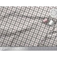 thumbnail image 2 of Soimoi Pink polyester Crepe Fabric Window Pane Check Decor Fabric Printed Yard 52 Inch Wide, 2 of 3
