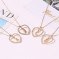 thumbnail image 2 of Fashionable and simple diamond-encrusted love necklace for women 26-letter heart necklace with temperament and versatile clavicle chain Couple jewelry Valentine's Day gift, 2 of 5