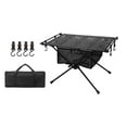 thumbnail image 3 of Foldable Camping Table Lightweight Outdoor Table for Yard Backpacking Patio Black with Mesh Bag, 3 of 7