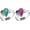2PCS, variant on Mood Ring Love Heart Color Changing Emotional Feeling Adjustable Size Mood Rings 2pcs(Love Heart)