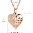 thumbnail image 2 of Cremation Jewelry for Ashes for Dad/Mom Family Angel Wing Heart Urn Necklaces for Ashes for Women Heart Memorial Ashes Lockets-Rose Gold, 2 of 7