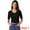 Black, variant on Women's V Neck Short Sleeve Stretchy Lightweight Casual T-Shirt XS Black