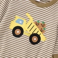 thumbnail image 4 of DHFJKG Toddlers Boys Bodysuit Cute Halloween Ghost Embroidery Fashion Stripe Long Sleeve Onesie Baby Onesies Boy 9-12 Months, 4 of 5