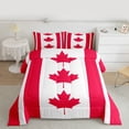 thumbnail image 2 of Castle Fairy Red Maple Leaves Full Size Comforter Sets,Canada Flag Bedding Sets, 2 of 8
