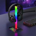thumbnail image 3 of Game Headphone Stand RGB Light with Dual USB Ports 3.5mm Audio Touch Headphone Stand Light, 3 of 5