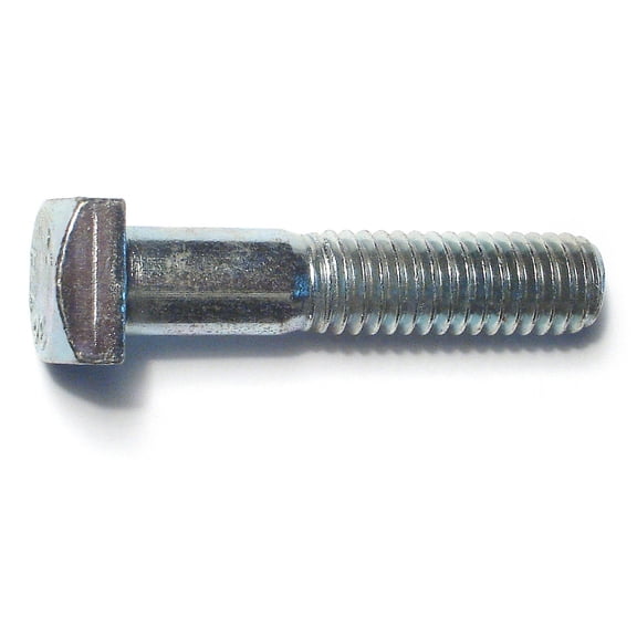 3/8"-16 x 1-3/4" Zinc Grade 2 / A307 Square Head Bolts (10 pcs.)