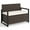 Brown, variant on Costway Patio Storage Bench Wicker Loveseat with Built-in Storage & Long Seat Cushion Brown