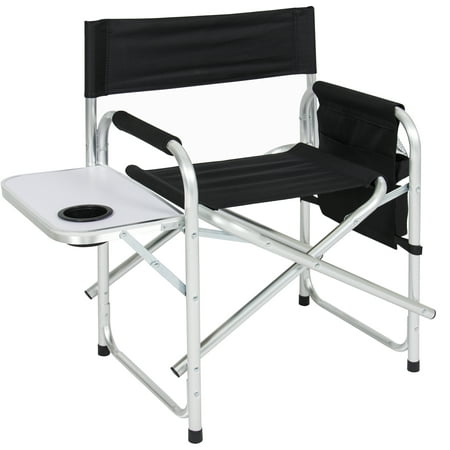 Best Choice Product Folding Director's Chair w/ Side Table, Cup Holder, Storage