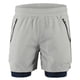thumbnail image 2 of Shorts deportivos Pantalones cortos para correr 2 en 1 para hombres Secado rápido Respirable Entrenamiento activo Ejercicio Jogging Marathon Shorts ciclismo Arsuxeo Shorts deportivos, 2 of 7