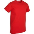 thumbnail image 3 of Mens Cotton Short Sleeve Lightweight T-Shirts, Bulk Crew Tees for Guys, Solid Bright Colors T-shirt (RED, X-Large, x_l), 3 of 4