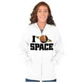 thumbnail image 4 of Saturn Love I Heart Outer Space Unisex Fleece Graphic Zip Up Hoodie Brisco Brands 5X, 4 of 5
