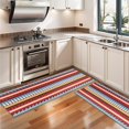 thumbnail image 3 of Kitchen Rugs Sets Of 2,Colorful Geometric Striped Pattern Anti Fatigue Kitchen Mat Rugs Non Slip Washable,Decorative Kitchen Floor Mats for Kitchen,Sink,Laundry,17"X47", 3 of 5