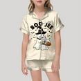 thumbnail image 2 of Girls Outfits & Set Halloween Pajamas for Children Matching Shirt and Pant Sleepwear Set with Pockets, 2 of 4