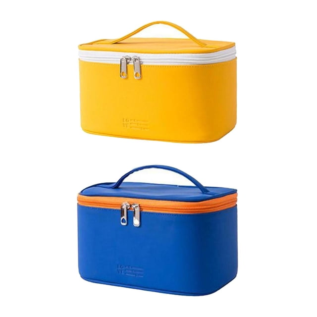 Bolsas de maquillaje,Bolsa de maquillaje pequeña de cuero PU impermeable portátil,Bolsa de Cosméticos con Cremallera Resistente al Agua Lavable,Neceseres de gran capacidad,Estuche de Estilo A Sunnimix Bolsas de maquillaje