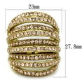 thumbnail image 2 of IP Gold(Ion Plating) Stainless Steel Ring with Top Grade Crystal in Light Peach for Women Light Peach Stone Color Style TK1637 Size 8, 2 of 4