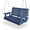 Navy Blue, variant on Innovaze HDPE Porch Swing with Cup Holders, Weather-Resistant, Heavy Duty 1200Lbs Capacity, for Patio, Porch, Garden （Matt Black）