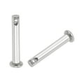 thumbnail image 4 of Uxcell Single Hole Clevis Pins - 4mm x 25mm Flat Head 304 Stainless Steel Link Hinge Pin 20 Pcs, 4 of 5