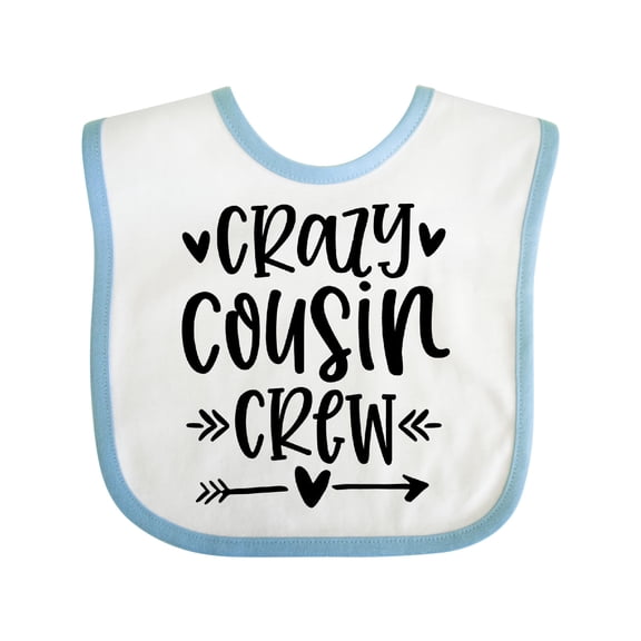Inktastic Crazy Cousin Crew Boys or Girls Baby Bib
