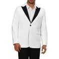 thumbnail image 1 of CHAQUETAS DE NEGOCIO INSPIRADAS CHIC PARA HOMBRES, CHAQUETAS DE TRAJE CLÁSICO DE UN SOLO BOTÓN CON SOLAPA PICO M BLANCO, 1 of 5