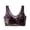 Purple, variant on Bra Women's Lace Buttonless Comfortable Wireless Push-Up Lace Bralette for Everyday Posture Support Gray 3XL
