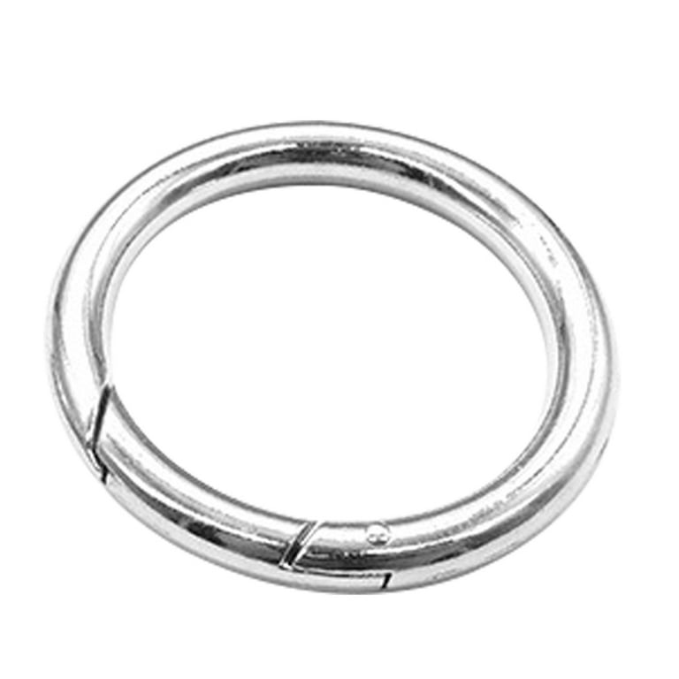 Round Carabiner Clip Key Ring Clips Snap Hook Buckle Spring Metal O Ring  DIY