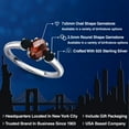thumbnail image 2 of Gem Stone King 925 Sterling Silver Red Garnet and Black Onyx Engagement Ring for Women | 1.26 Cttw | Oval Checkerboard 7X5MM | Gemstone January Birthstone | Size 8, 2 of 6