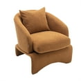 thumbnail image 3 of Modern Accent Chair, Fabric Upholstered Single Sofa Chair Comfy Leisure Chair for Living Room Bedroom, Coffee, 3 of 7